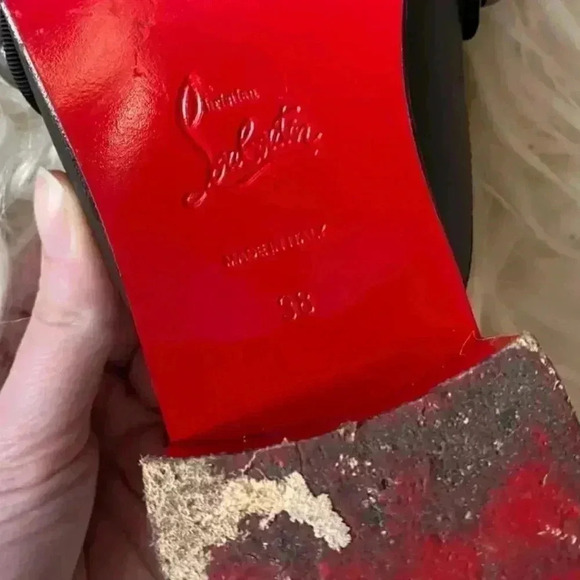 Christian Louboutin Octavian Black Mule Shoes - Picture 6 of 9